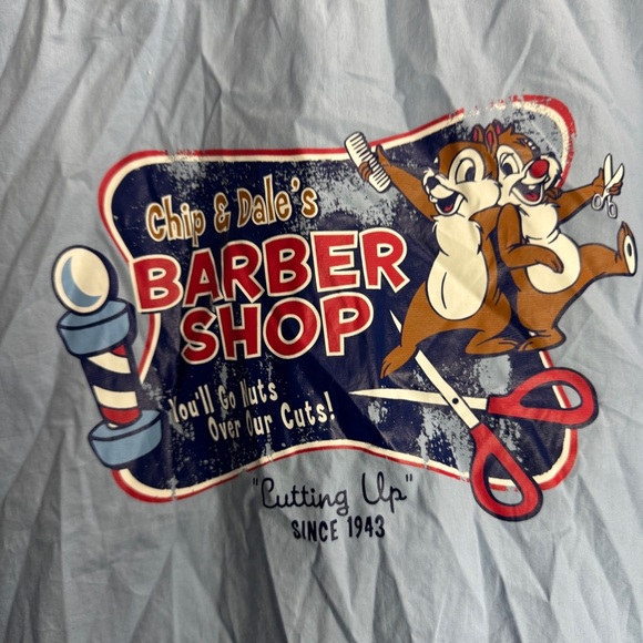 Disneyland Chip And Dale Vintage Barbershop Button Up Shirt Size XXL - Picture 2 of 8